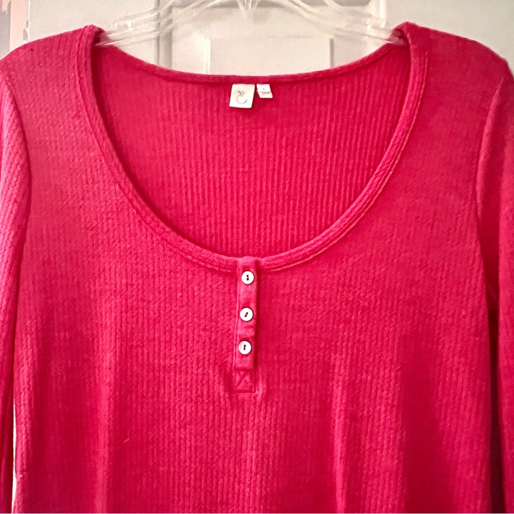 πΊπHPππΊ NWOT Anthropologie Eloise Crochet Cuff Henley - Picture 11 of 16